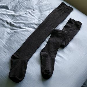 Long Black Thigh High Socks
